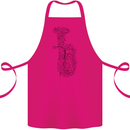 A Tuba Musical Instruments Brass Band Cotton Apron 100% Organic Pink