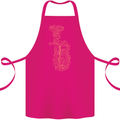A Tuba Musical Instruments Brass Band Cotton Apron 100% Organic Pink