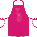 A Tuba Musical Instruments Brass Band Cotton Apron 100% Organic Pink