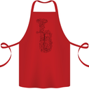 A Tuba Musical Instruments Brass Band Cotton Apron 100% Organic Red