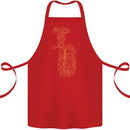A Tuba Musical Instruments Brass Band Cotton Apron 100% Organic Red