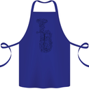 A Tuba Musical Instruments Brass Band Cotton Apron 100% Organic Royal Blue