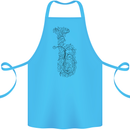 A Tuba Musical Instruments Brass Band Cotton Apron 100% Organic Turquoise