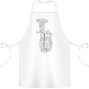A Tuba Musical Instruments Brass Band Cotton Apron 100% Organic White