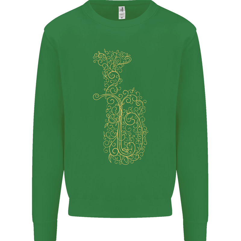 A Tuba Musical Instruments Brass Band Kids Sweatshirt Jumper Irish Green