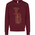 A Tuba Musical Instruments Brass Band Kids Sweatshirt Jumper Maroon