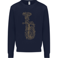 A Tuba Musical Instruments Brass Band Kids Sweatshirt Jumper Navy Blue