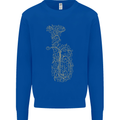 A Tuba Musical Instruments Brass Band Kids Sweatshirt Jumper Royal Blue