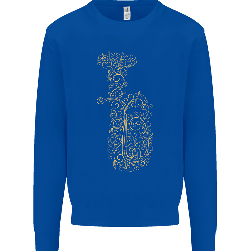 A Tuba Musical Instruments Brass Band Kids Sweatshirt Jumper Royal Blue
