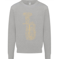 A Tuba Musical Instruments Brass Band Kids Sweatshirt Jumper Sports Grey