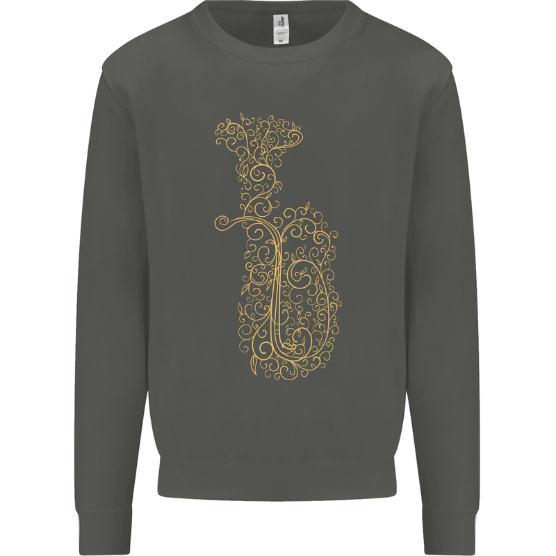 A Tuba Musical Instruments Brass Band Kids Sweatshirt Jumper Storm Grey