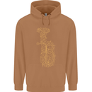 A Tuba Musical Instruments Brass Band Mens 80% Cotton Hoodie Caramel Latte