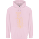 A Tuba Musical Instruments Brass Band Mens 80% Cotton Hoodie Light Pink