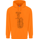 A Tuba Musical Instruments Brass Band Mens 80% Cotton Hoodie Orange
