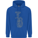 A Tuba Musical Instruments Brass Band Mens 80% Cotton Hoodie Royal Blue