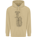 A Tuba Musical Instruments Brass Band Mens 80% Cotton Hoodie Sand