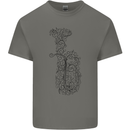 A Tuba Musical Instruments Brass Band Mens Cotton T-Shirt Tee Top Charcoal