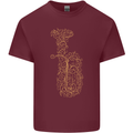 A Tuba Musical Instruments Brass Band Mens Cotton T-Shirt Tee Top Maroon