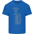 A Tuba Musical Instruments Brass Band Mens Cotton T-Shirt Tee Top Royal Blue