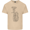 A Tuba Musical Instruments Brass Band Mens Cotton T-Shirt Tee Top Sand