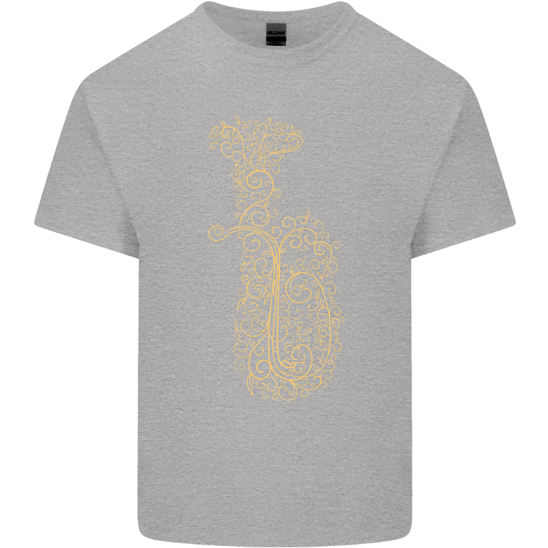 A Tuba Musical Instruments Brass Band Mens Cotton T-Shirt Tee Top Sports Grey