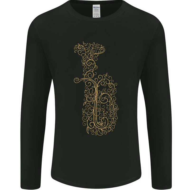 A Tuba Musical Instruments Brass Band Mens Long Sleeve T-Shirt Black