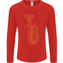 A Tuba Musical Instruments Brass Band Mens Long Sleeve T-Shirt Red