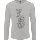 A Tuba Musical Instruments Brass Band Mens Long Sleeve T-Shirt Sports Grey