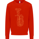 A Tuba Musical Instruments Brass Band Mens Sweatshirt Jumper Bright Red
