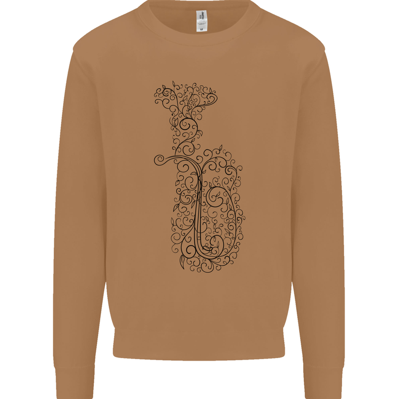 A Tuba Musical Instruments Brass Band Mens Sweatshirt Jumper Caramel Latte