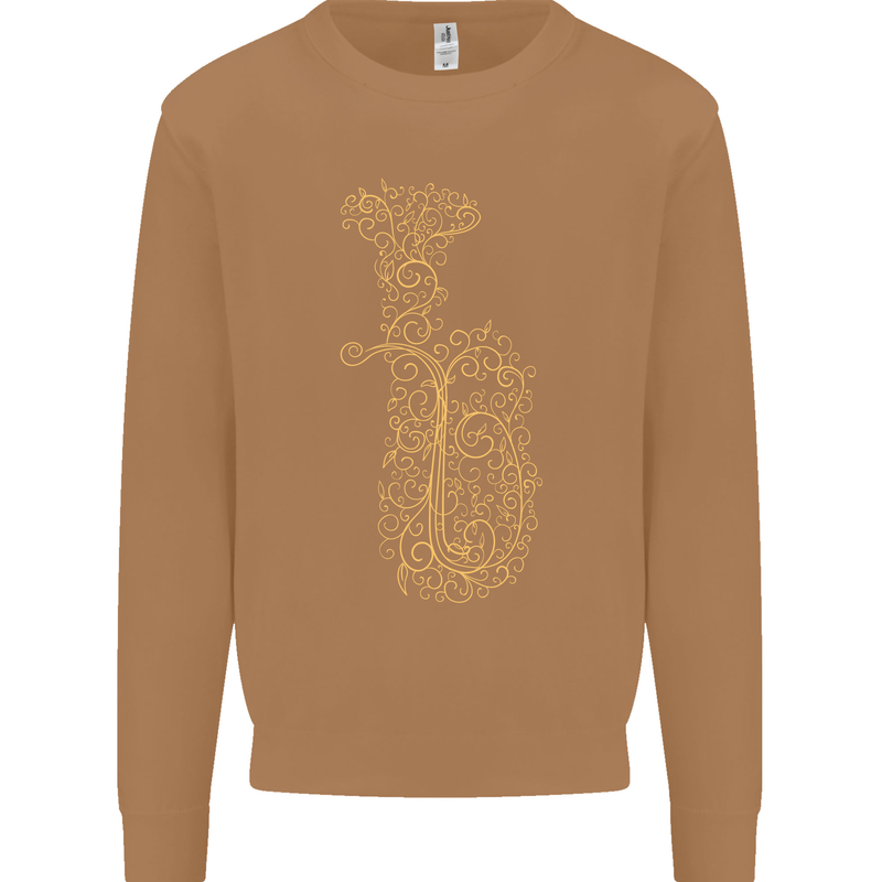 A Tuba Musical Instruments Brass Band Mens Sweatshirt Jumper Caramel Latte