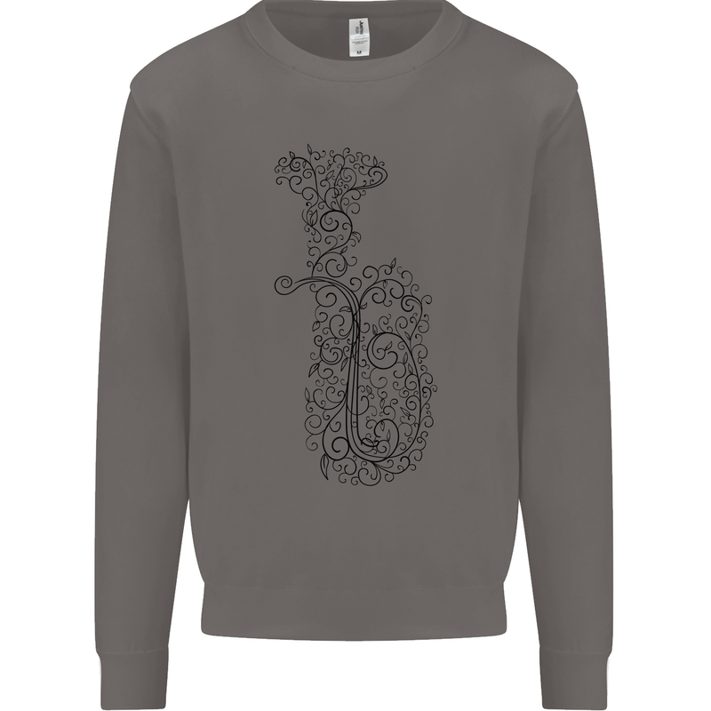 A Tuba Musical Instruments Brass Band Mens Sweatshirt Jumper Charcoal