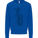 A Tuba Musical Instruments Brass Band Mens Sweatshirt Jumper Royal Blue