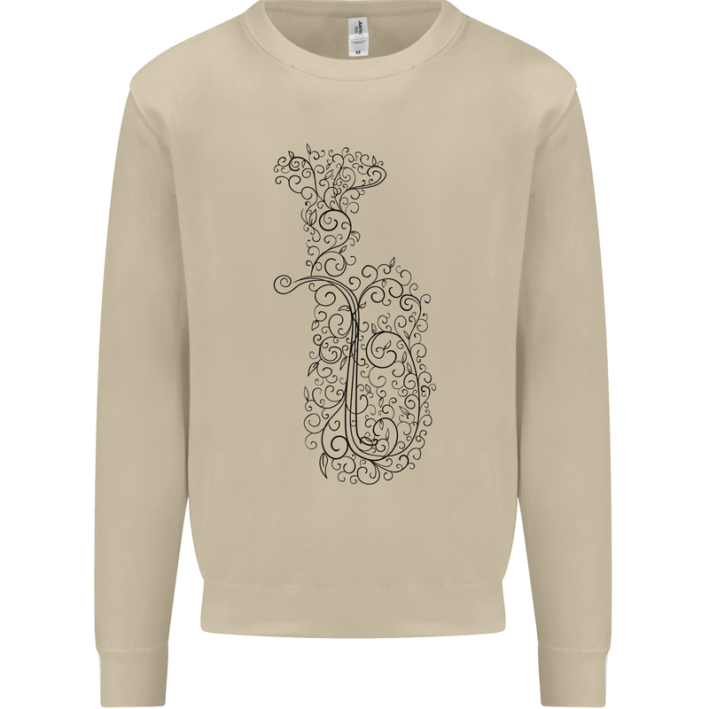 A Tuba Musical Instruments Brass Band Mens Sweatshirt Jumper Sand
