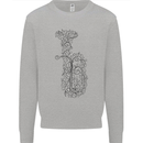A Tuba Musical Instruments Brass Band Mens Sweatshirt Jumper Sports Grey