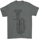 A Tuba Musical Instruments Brass Band Mens T-Shirt 100% Cotton Charcoal