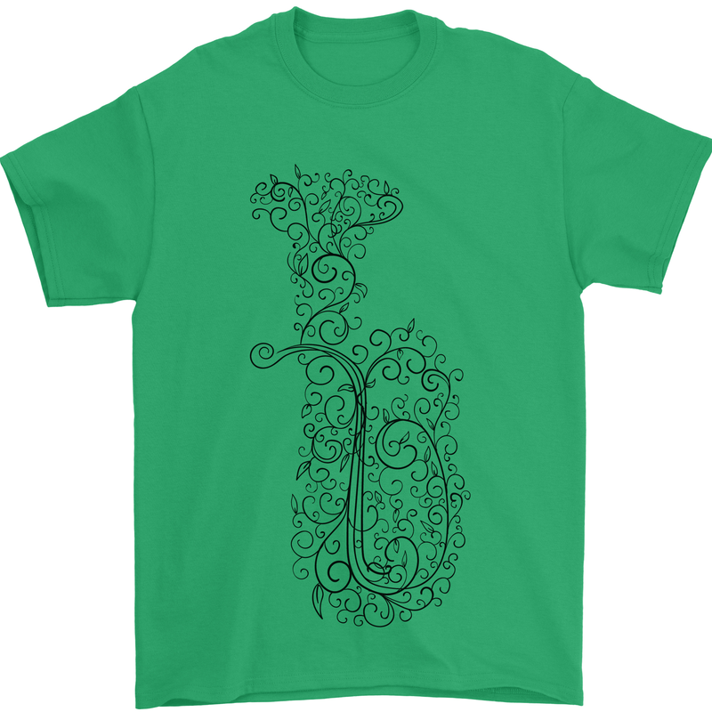 A Tuba Musical Instruments Brass Band Mens T-Shirt 100% Cotton Irish Green