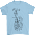 A Tuba Musical Instruments Brass Band Mens T-Shirt 100% Cotton Light Blue