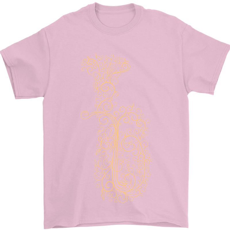 A Tuba Musical Instruments Brass Band Mens T-Shirt 100% Cotton Light Pink