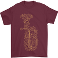 A Tuba Musical Instruments Brass Band Mens T-Shirt 100% Cotton Maroon