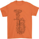 A Tuba Musical Instruments Brass Band Mens T-Shirt 100% Cotton Orange