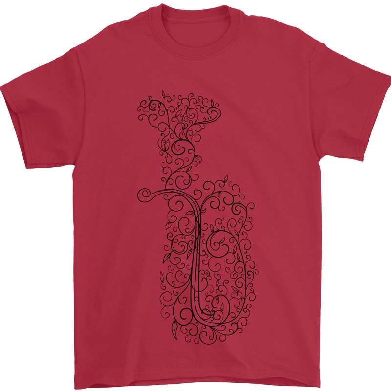 A Tuba Musical Instruments Brass Band Mens T-Shirt 100% Cotton Red