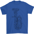 A Tuba Musical Instruments Brass Band Mens T-Shirt 100% Cotton Royal Blue