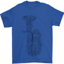 A Tuba Musical Instruments Brass Band Mens T-Shirt 100% Cotton Royal Blue