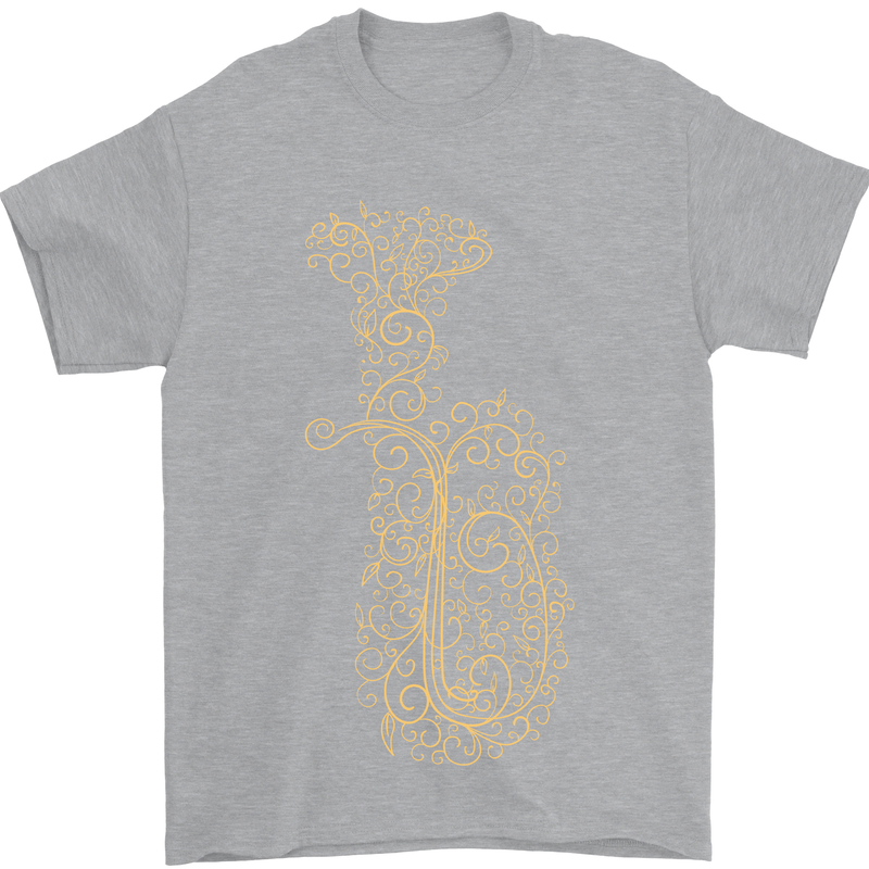 A Tuba Musical Instruments Brass Band Mens T-Shirt 100% Cotton Sports Grey