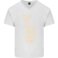 A Tuba Musical Instruments Brass Band Mens V-Neck Cotton T-Shirt White