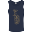 A Tuba Musical Instruments Brass Band Mens Vest Tank Top Navy Blue