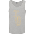 A Tuba Musical Instruments Brass Band Mens Vest Tank Top Sports Grey