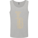 A Tuba Musical Instruments Brass Band Mens Vest Tank Top Sports Grey