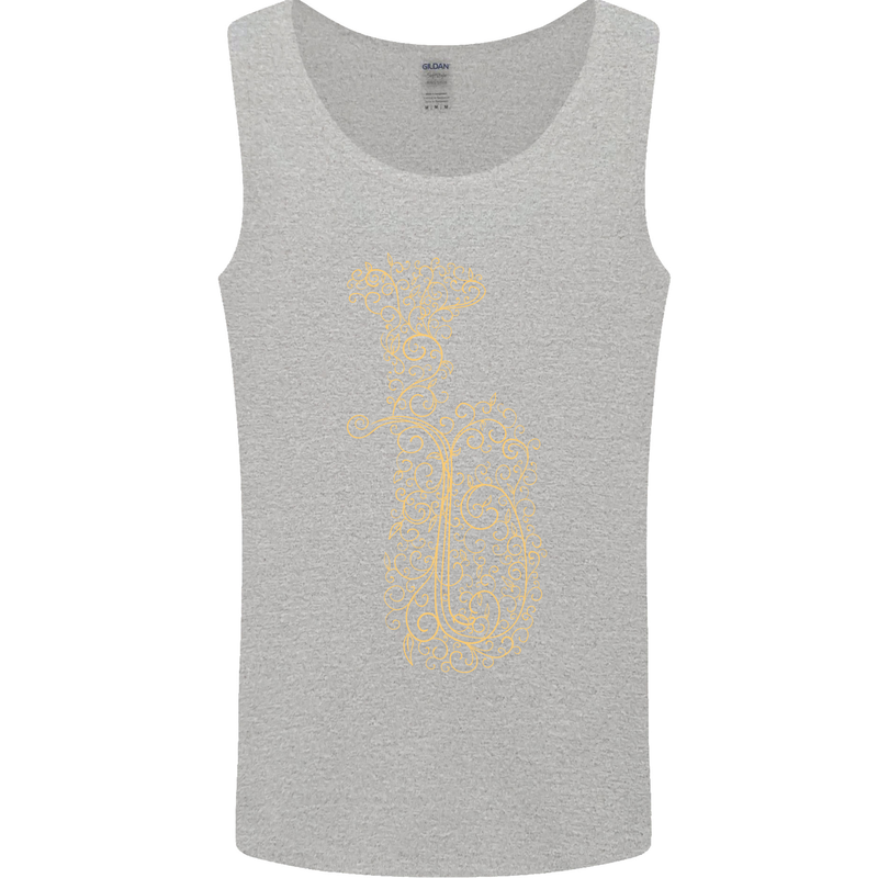 A Tuba Musical Instruments Brass Band Mens Vest Tank Top Sports Grey